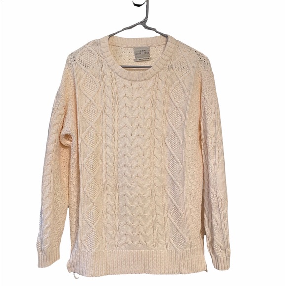 Urban Outfitters Beige Long Sleeve Cable Knit Sweater; size SP - Picture 2 of 7
